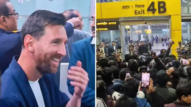 কলকাতায় মেসিকে দেখতে মধ্যরাতে ভক্তদের ভিড়।